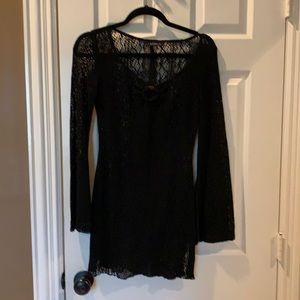 Swimsuit coverups. Black lace.